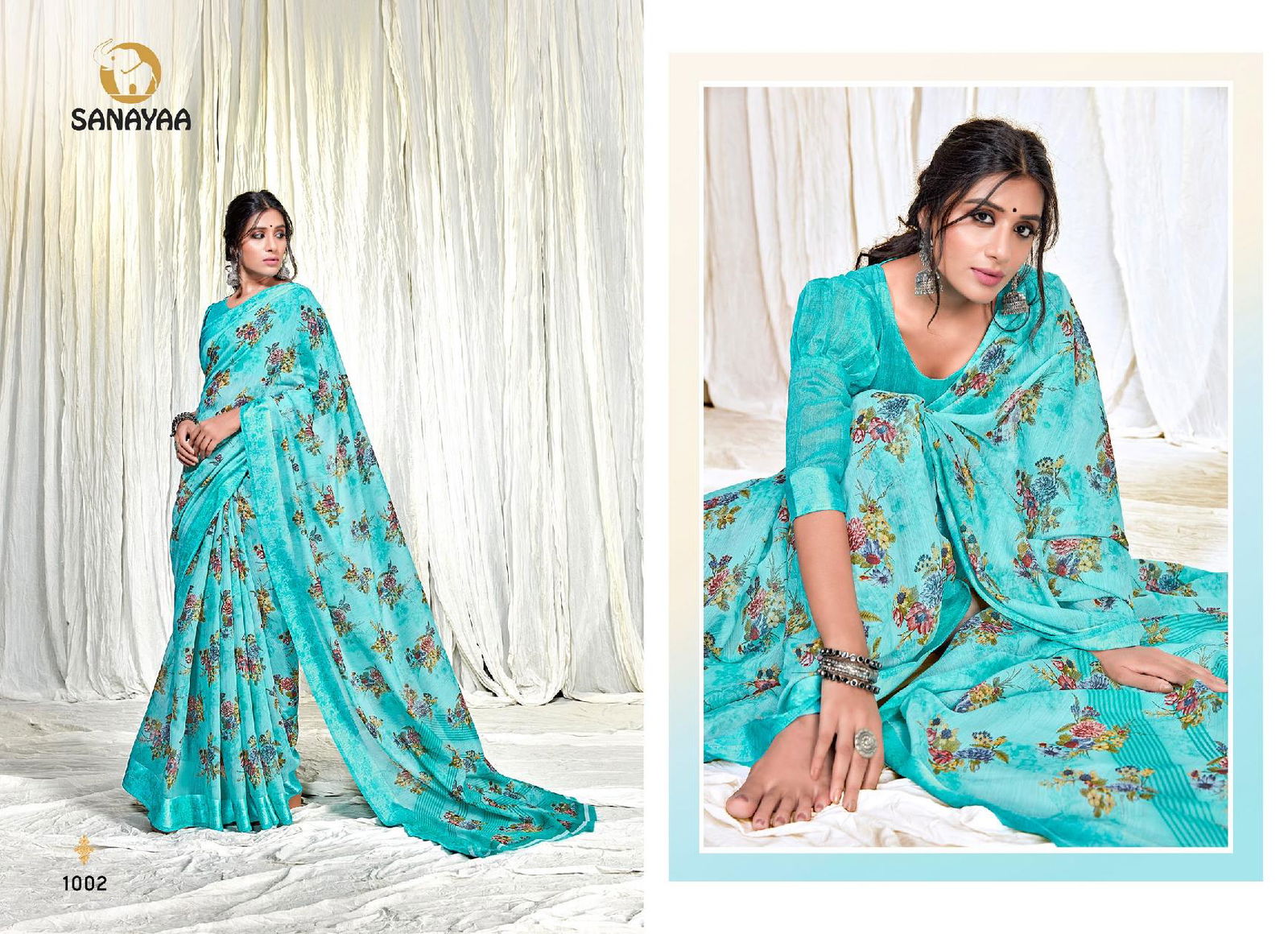 Sanayaa Kashish Latest Fancy Designer Casual Wear Linen Printed Silk  Saree Collection